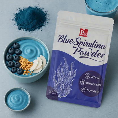 Paremmin Blue Spirulina Powder (Phycocyanin Extract) – 30g/1.05oz | 100% Pure Vegan Protein from Algae