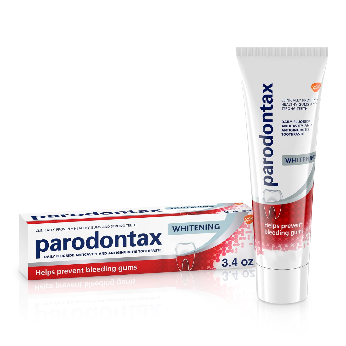 Parodontax Whitening Toothpaste for Bleeding Gums – Teeth Whitening & Gingivitis Treatment (3.4 oz)