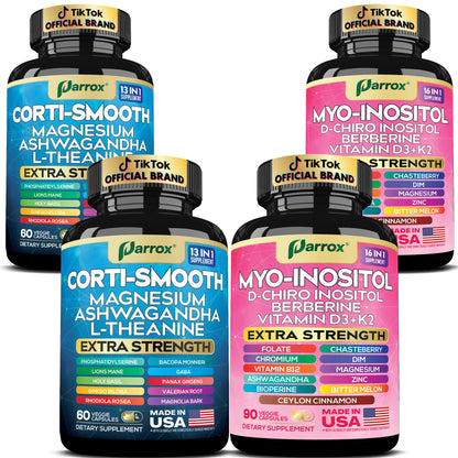 Parrox Cortisol & Myo-Inositol Bundle — Soothe & Smooth 2-Pack