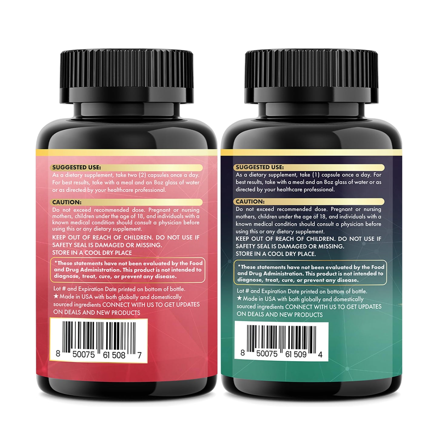 Parrox Dynamic Duo Herbal Bundle – Ginger & Rhodiola Capsules (3 Pack)