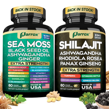 Parrox Dynamic Vitality Bundle - Shilajit & Sea Moss (1 Pack)
