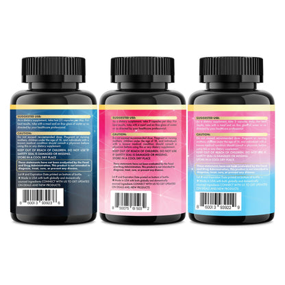 Parrox She Shines Set – Collagen Peptides, Cortisol Support & Inositol Bundle
