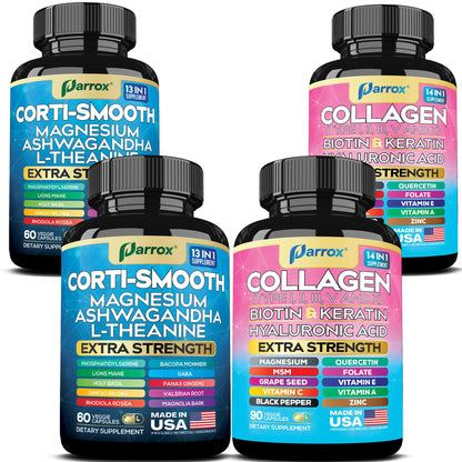 Parrox Shining Serenity Set – Cortisol Support & Collagen (2 Pack)