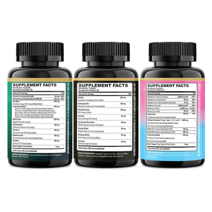 Parrox Ultimate Wellness Trio – Sea Moss, Black Seed Oil & Collagen | 3-in-1 Capsule Bundle