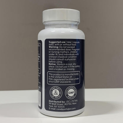 partiQlar Nicotinamide Riboside (NR) 500mg – NR Supplement for Cellular Health, Energy & Metabolism Support – 2-Month Supply (60 Capsules)