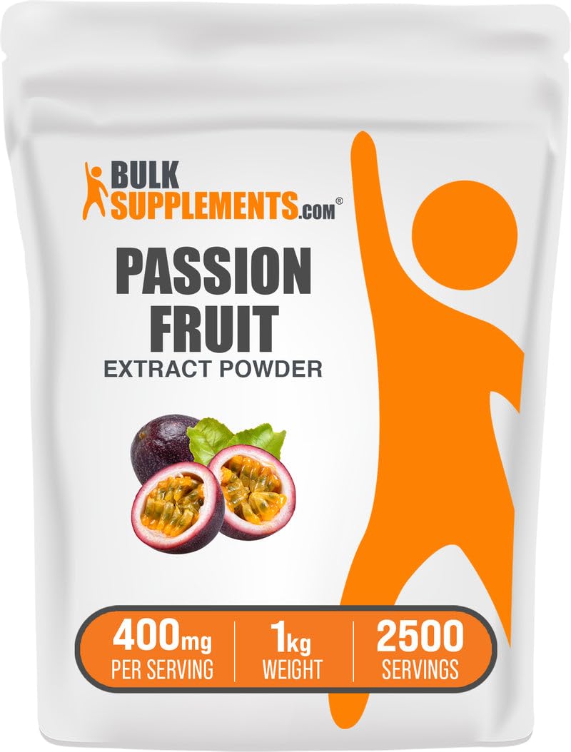 Passion Fruit Extract Powder 400mg/Serving – Gluten Free, No Added Sugar, 1kg | BulkSupplements