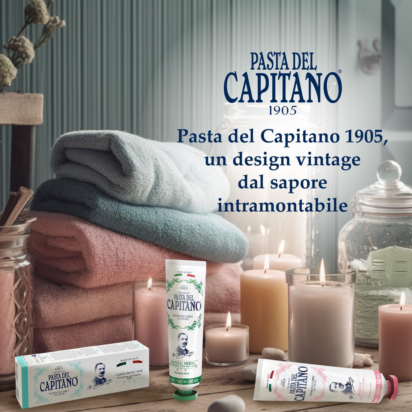 Pasta del Capitano 1905 Natural Herbal Toothpaste – Paraben-Free, SLS-Free