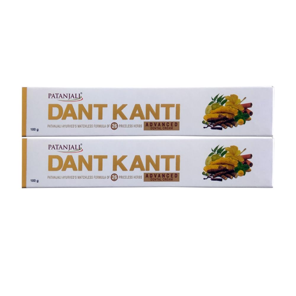 Patanjali Advanced Toothpaste Dental Cream 100g – Pack of 2 | Herbal Neem & Clove Toothpaste