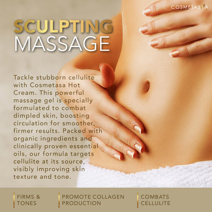 Cellulite Massage Oil & Hot Cream - 100% Natural, Firm, Tone & Tighten