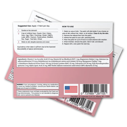 PatchAid Glutathione Topical Patch – 30-Day Supply (Pack of 2)