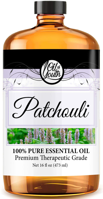 Patchouli Essential Oil 16oz - Pure Therapeutic Grade for Aromatherapy