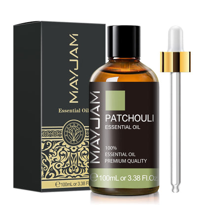 Patchouli Essential Oil | MAYJAM 3.38 FL OZ for Aromatherapy, Yoga, Massage & Skin
