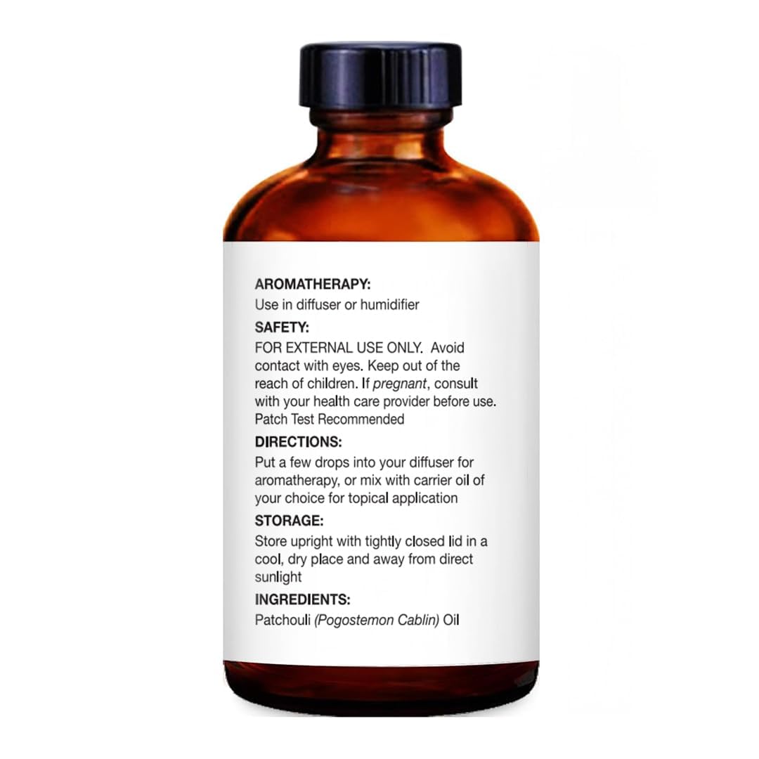 Majestic Pure Patchouli Essential Oil with Glass Dropper - 1 Fl Oz, 100% Pure & Natural
