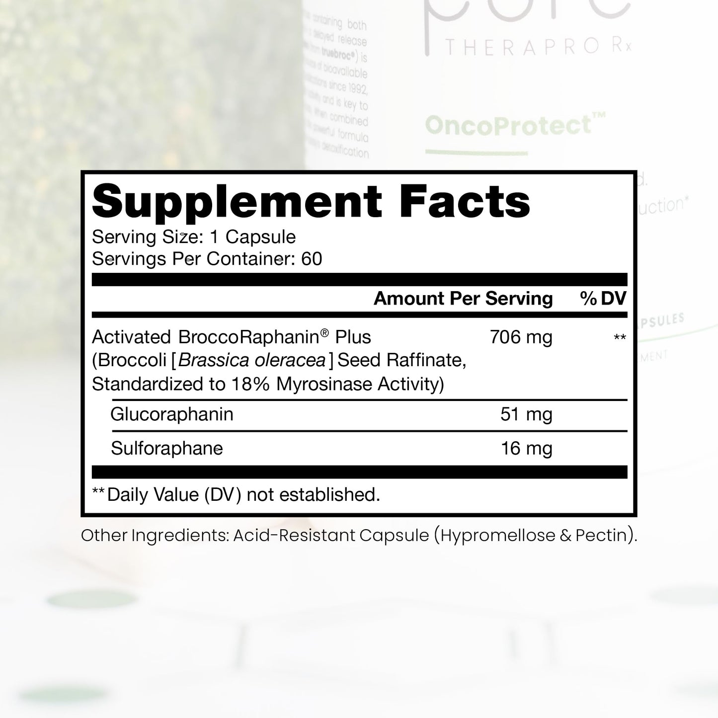 Pure Therapro Rx OncoProtect ES – High-Dose Sulforaphane (706 mg BroccoRaphanin) 2-Month USA-Made Supply