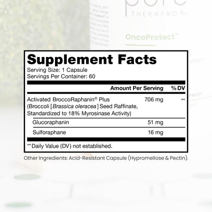Pure Therapro Rx OncoProtect ES – High-Dose Sulforaphane (706 mg BroccoRaphanin) 2-Month USA-Made Supply