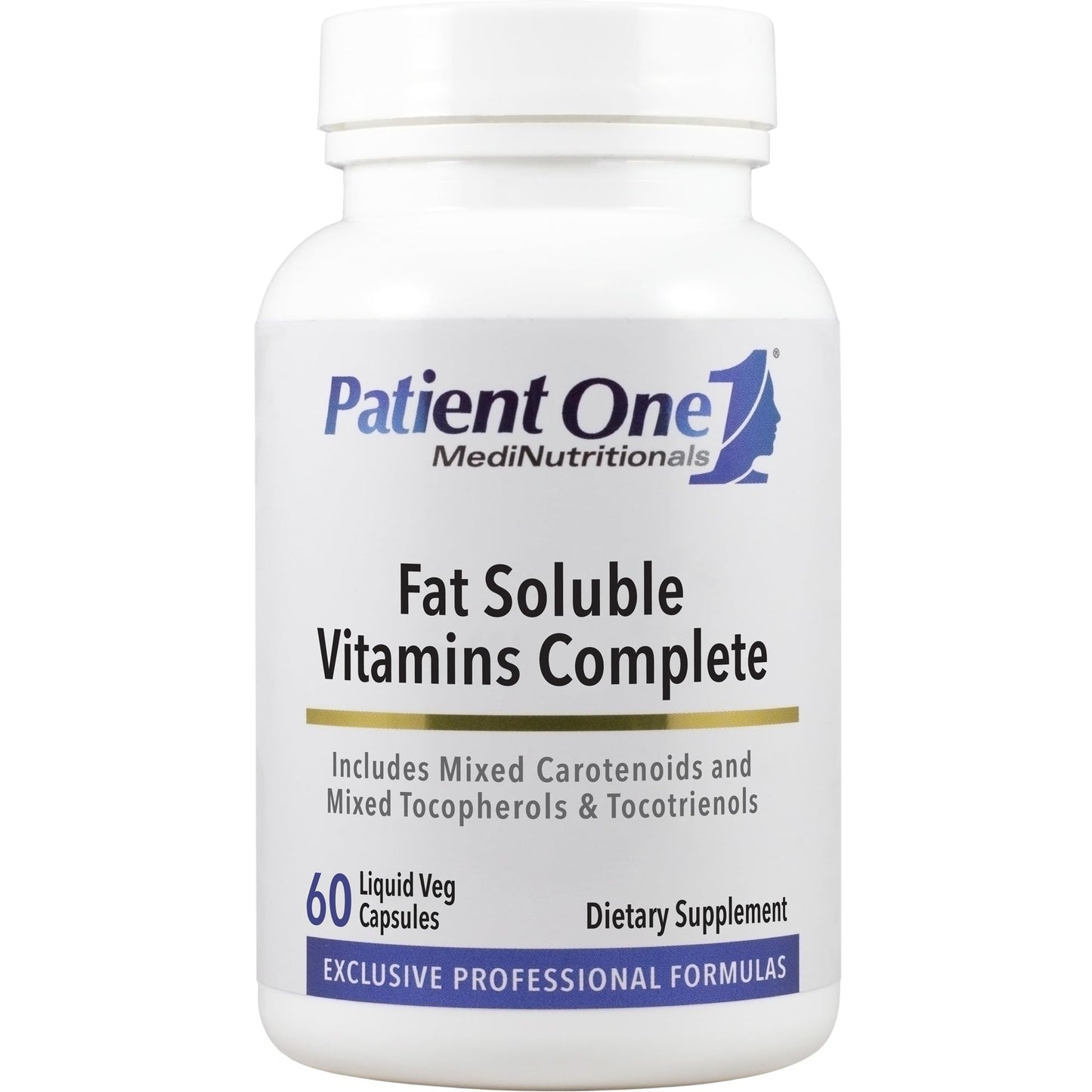Patient One Fat Soluble Vitamins Complete | Vitamin A, D, E, K | Carotenoids & More | 60 Capsules | Whole-Body Wellness