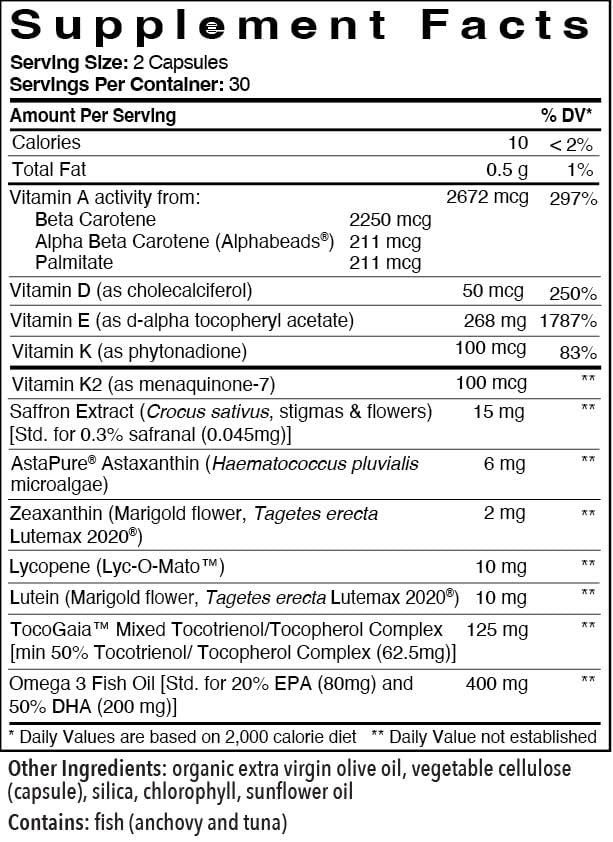 Patient One Fat Soluble Vitamins Complete | Vitamin A, D, E, K | Carotenoids & More | 60 Capsules | Whole-Body Wellness