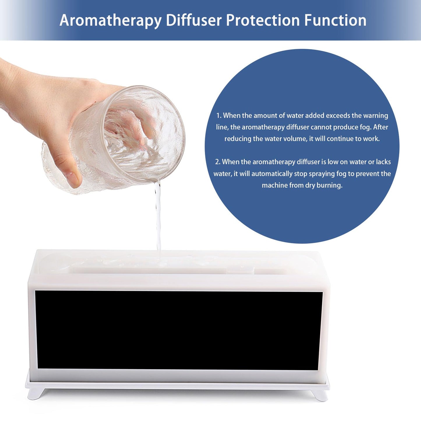 PATNOLE Essential Oil Diffuser 220ml – Fireplace Flame, Ultrasonic Humidifier, White