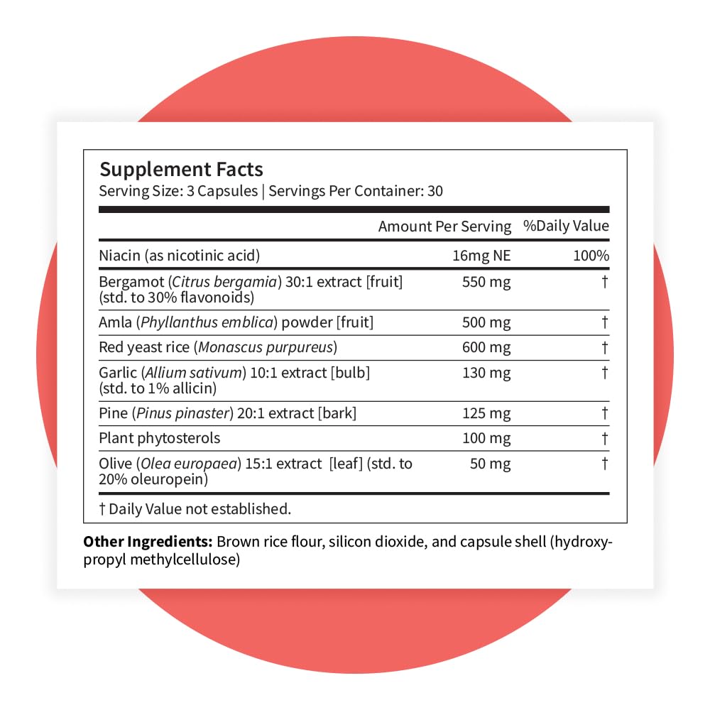Pattern Wellness Cholesterol Complex – 90 Vegan Capsules | 3rd-Party Lab Tested