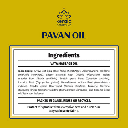 Kerala Ayurveda Everyday Herbal Massage Oil – Pavan Oil 6.8 fl oz