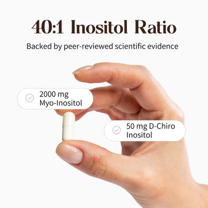 PCOS Queen Pure 40:1 Inositol – Myo & D-Chiro Inositol for Fertility, Skin & Cycle Health | 3 Bottles