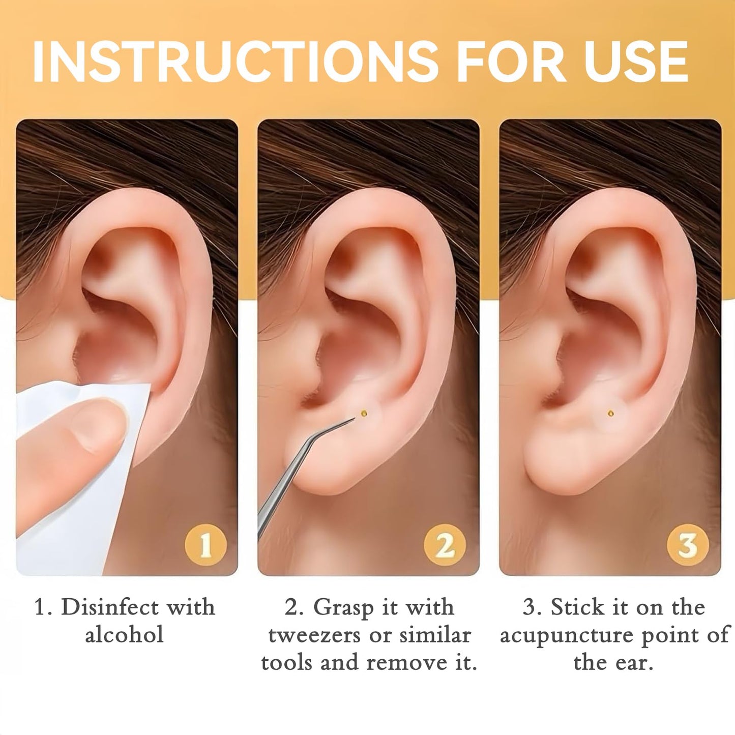 Pddolw Ear Seeds Acupuncture Kit – Relaxation and Easy Application (40 Pcs)