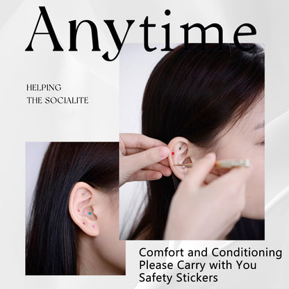 Pddolw Ear Seeds Acupuncture Kit – Relaxation, Easy Application, 40 Pcs Transparent Diamonds