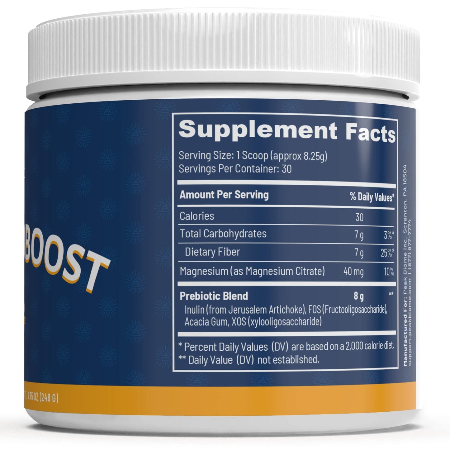 Peak BioBoost by Peak Biome — Flavorless Prebiotic Fiber for Digestive Health | 30 Servings, 1 Month Supply