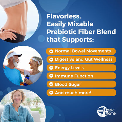 Peak BioBoost by Peak Biome — Flavorless Prebiotic Fiber for Digestive Health | 30 Servings, 1 Month Supply
