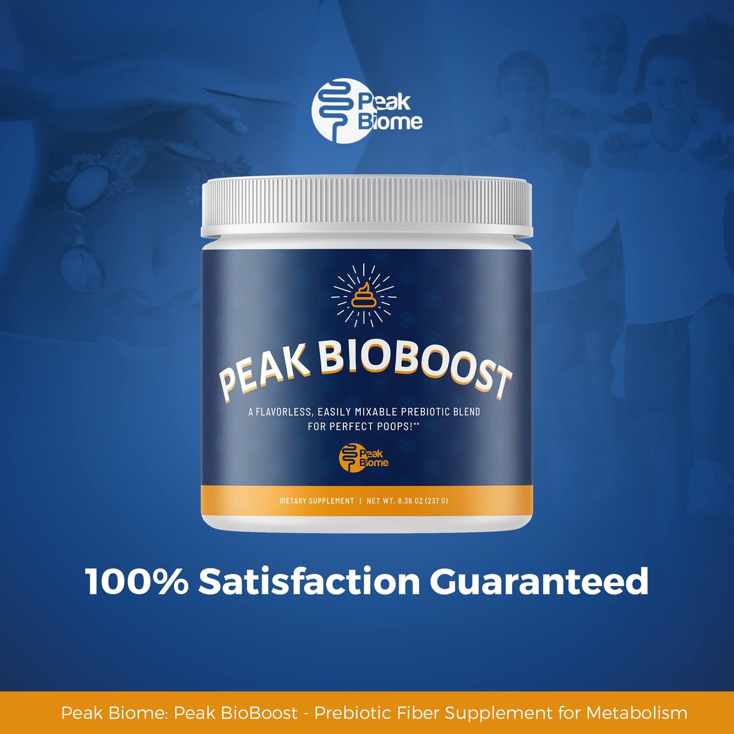 Peak BioBoost by Peak Biome — Flavorless Prebiotic Fiber for Digestive Health | 30 Servings, 1 Month Supply