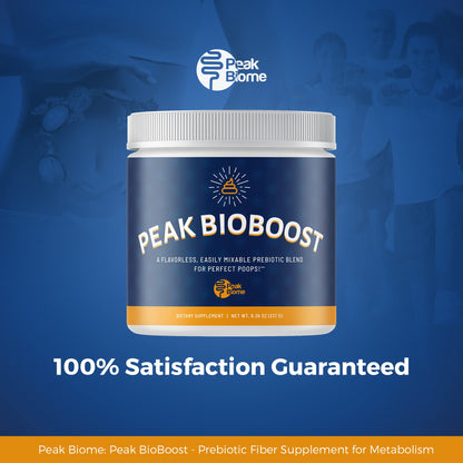 Peak BioBoost by Peak Biome — Flavorless Prebiotic Fiber for Digestive Health | 30 Servings, 1 Month Supply
