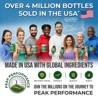Peak Performance Organic Greens Powder | 25+ Organic Ingredients for Energy & Athletic Performance | Vegan & Keto