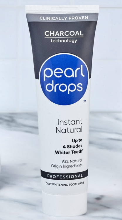 Pearl Drops Instant Natural White Activated Charcol 75ml