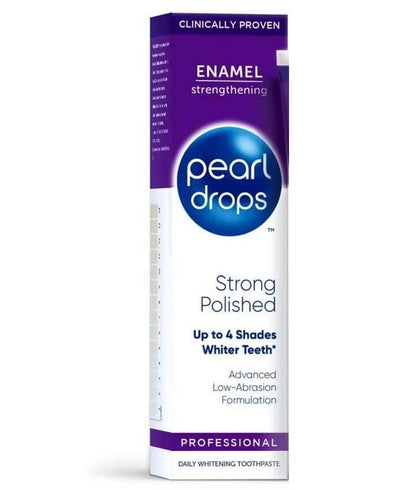 Pearl Drops Strong White Toothpaste – Polished Mint 75ml | Clinically Proven Whitening, Low Abrasion