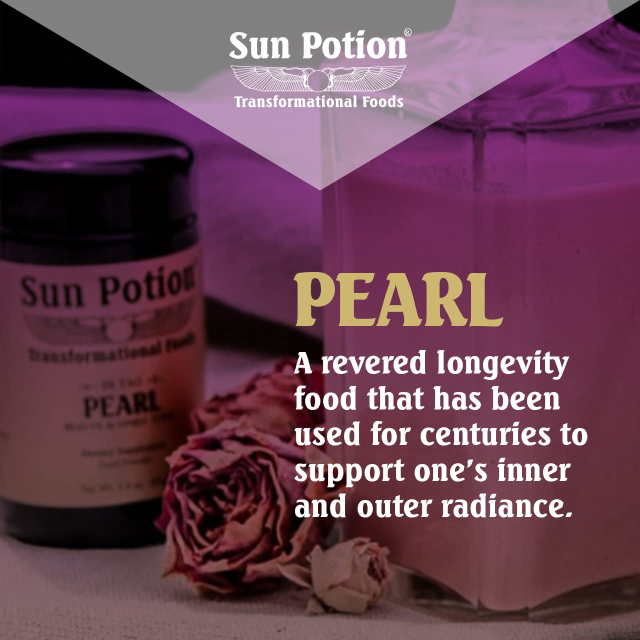 Sun Potion Pearl Powder (Sustainable Freshwater) – Beauty & Spirit Tonic (80g)