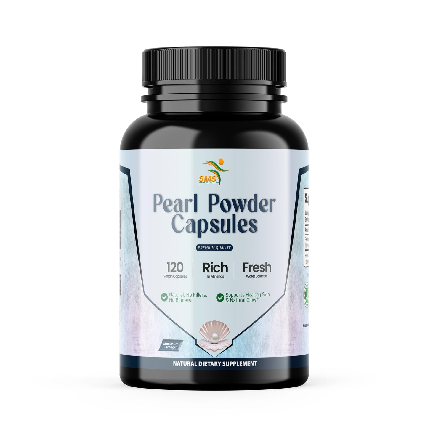 Pearl Powder Capsules – Natural Beauty Support, Vegan & Non-GMO (120 Count)