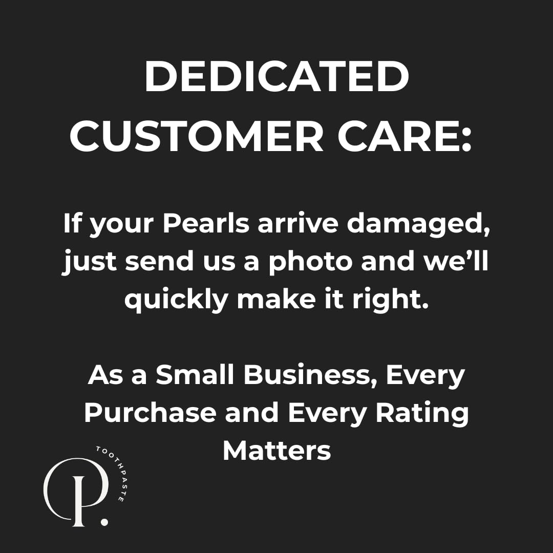 Pearl Fluoride Mint Toothpaste Tablets | Dentist Developed | Natural Whitening | Sensitivity Relief | TSA Approved | Plastic-Free | Reusable Packaging (62 Tablets)