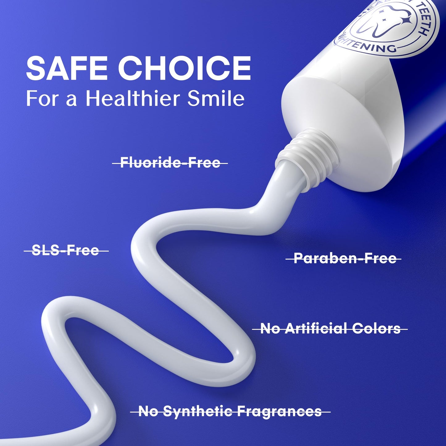 PearlSmile Niacinamide 5% + Nano-Hydroxyapatite 10% Whitening Toothpaste – Fluoride-Free, 4.2oz