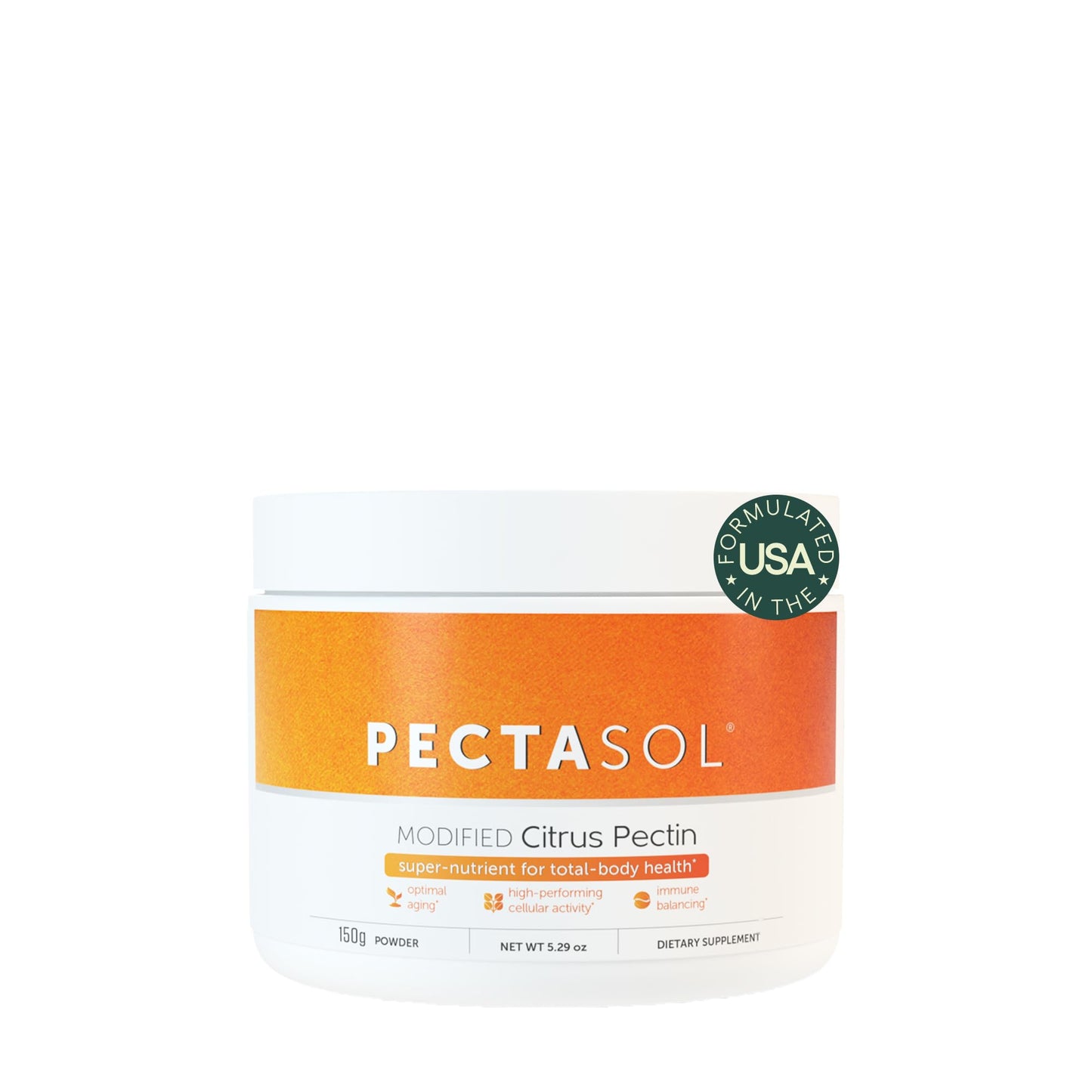 EcoNugenics PectaSol Modified Citrus Pectin – 150g Powder for Total-Body Health