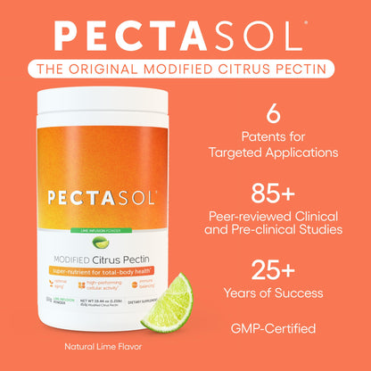 EcoNugenics PectaSol Modified Citrus Pectin – 551g Lime Powder for Total-Body Health & Galectin-3 Support