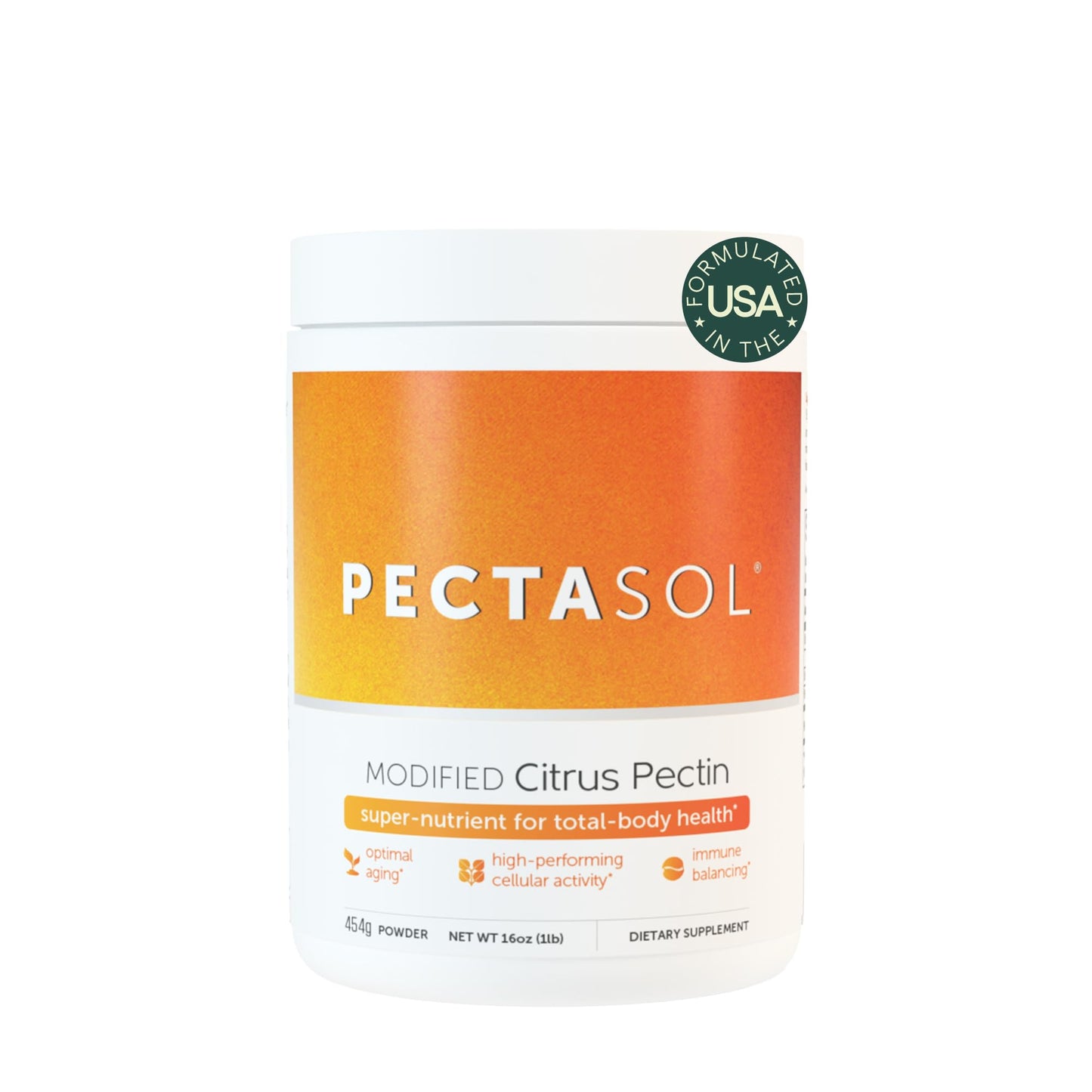 EcoNugenics PectaSol Modified Citrus Pectin – 454g Powder – Total-Body Health, Immune Support & Galectin-3 Maintenance