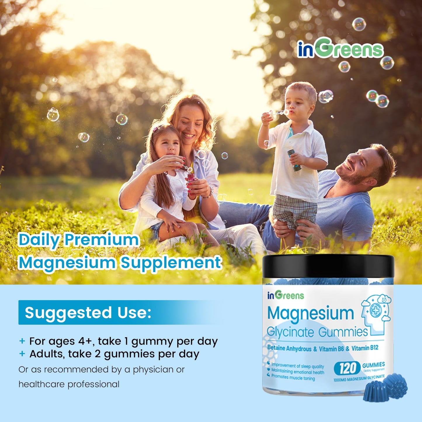 Magnesium Glycinate Gummies 700mg - 120 Count | Sleep, Relaxation & Focus Support