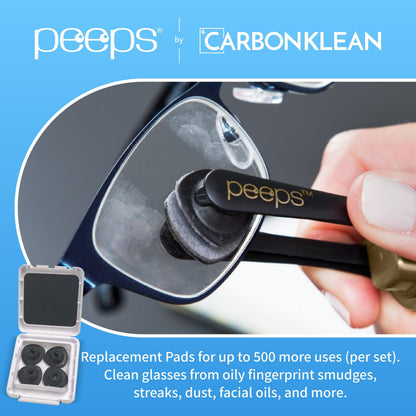 Peeps CarbonKlean Eyeglass Cleaner Pads – NASA-Used Carbon Microfiber