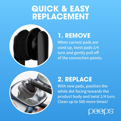 Peeps CarbonKlean Eyeglass Cleaner Pads – NASA-Used Carbon Microfiber