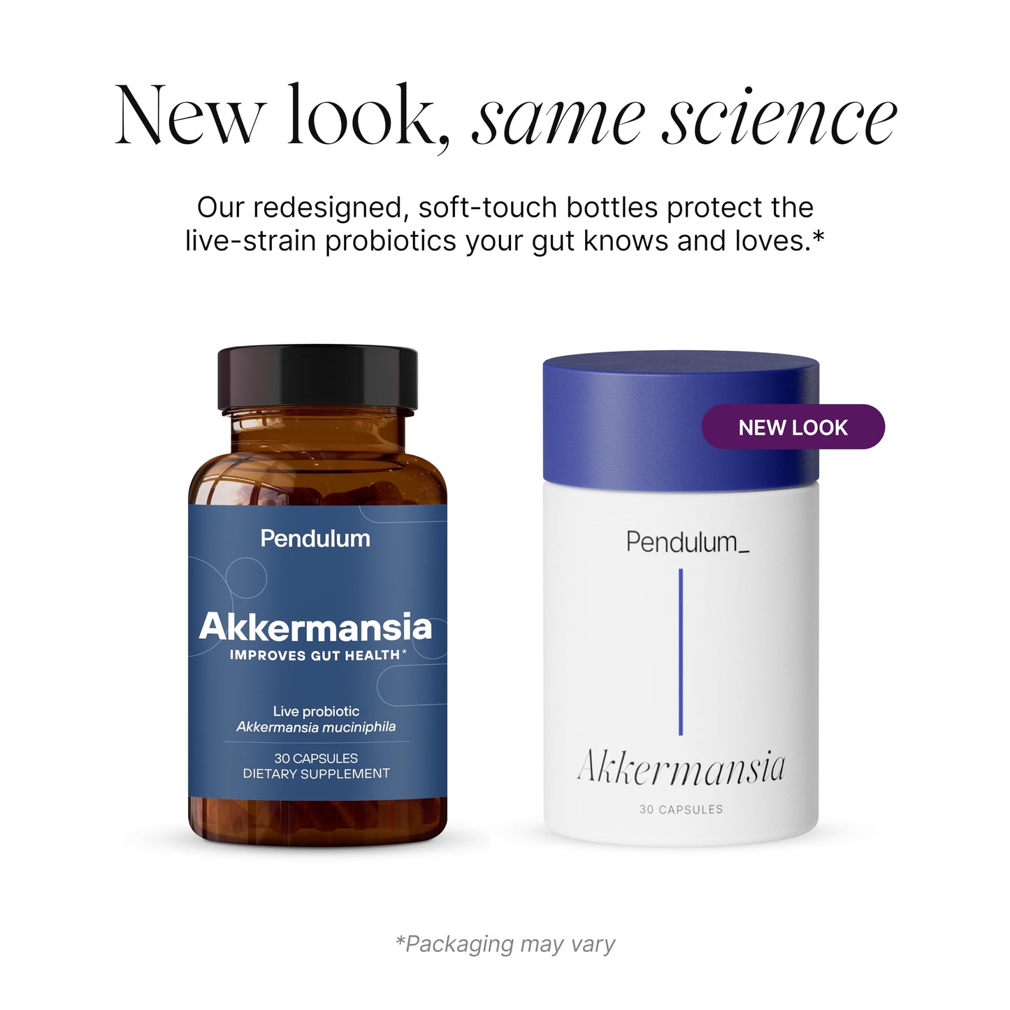 Pendulum Akkermansia Probiotic with Prebiotic Fiber – 100M AFU, Delayed Release, 30 Capsules