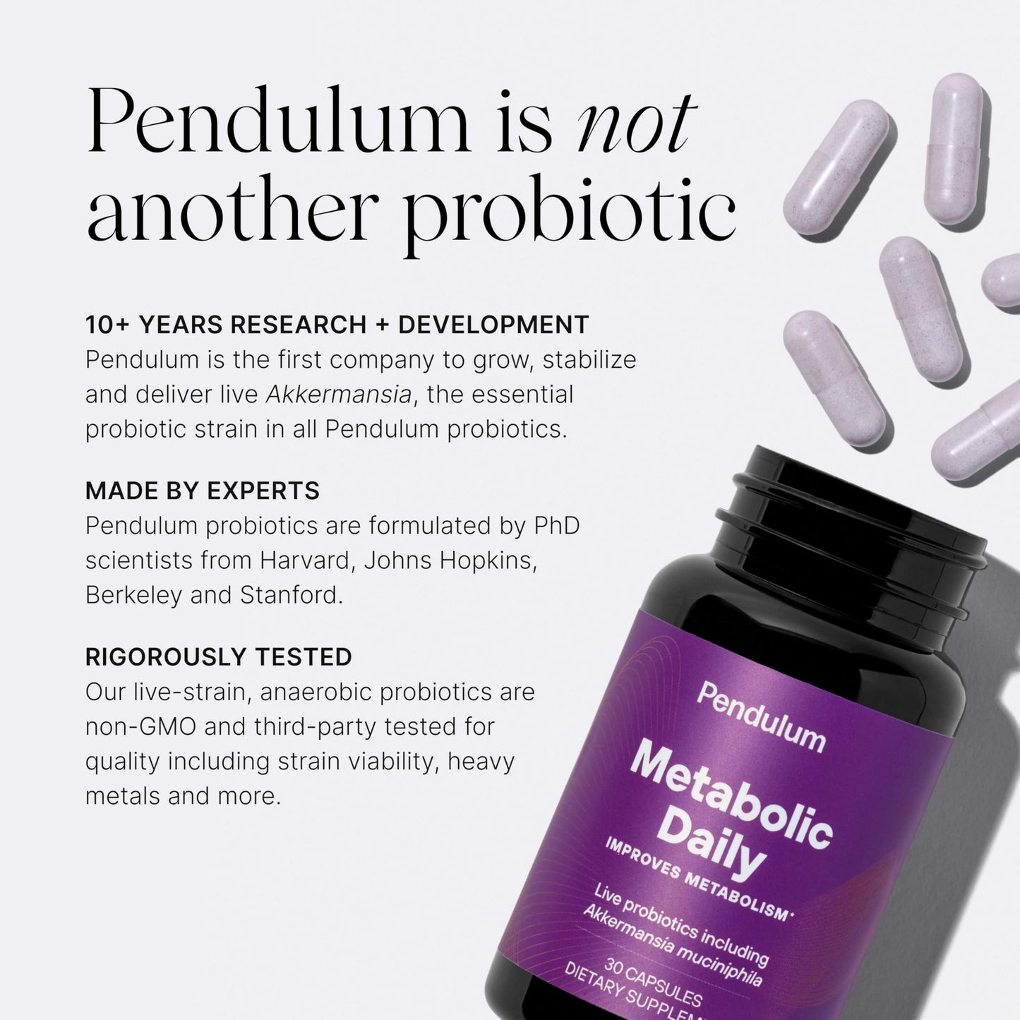 Pendulum Metabolic Daily Probiotic for Metabolism & Energy | 30 Capsules