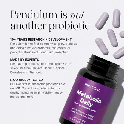 Pendulum Metabolic Daily Probiotic for Metabolism & Energy | 30 Capsules