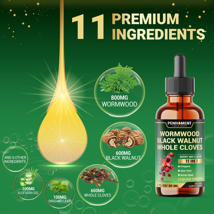 Penhoment 10in1 Wormwood Tincture, Berry Mix – 1 FL OZ (2 Months)
