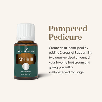 Young Living Peppermint Essential Oil 15ml – Fresh Minty Aroma for Diffusion & Topical Use