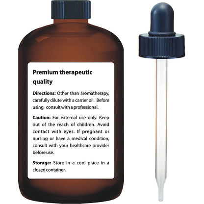 Peppermint Essential Oil - 4 oz, 100% Pure & Natural, Premium Therapeutic Grade with Glass Dropper